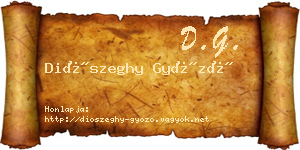 Diószeghy Győző névjegykártya