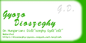 gyozo dioszeghy business card